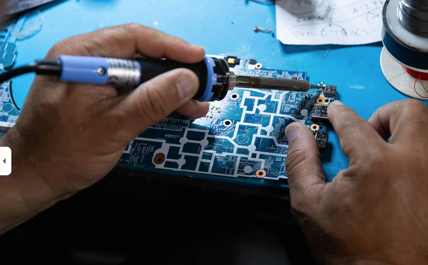 Smart watch battery replacement in progress